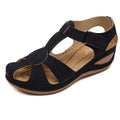 Women Embroidered Hollow Out Wedge Casual Sandals