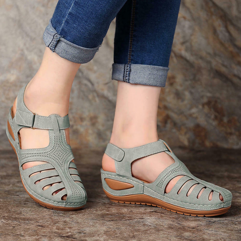 Women Hollow Out Wedge Comfort Casual Sandals