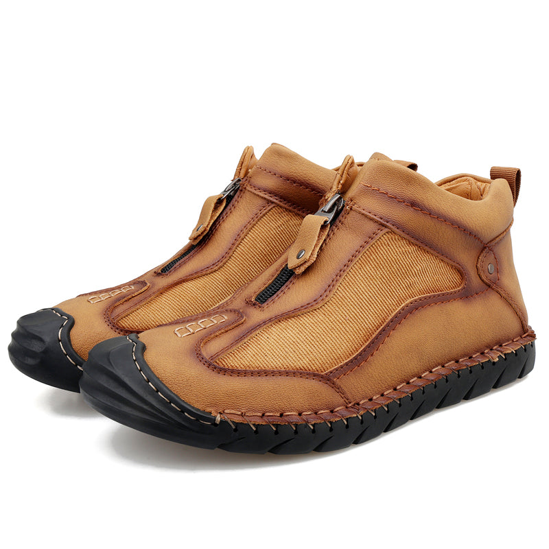 Men Vintage Hand Stitching Comfort Slip Resistant Soft Ankle Boots