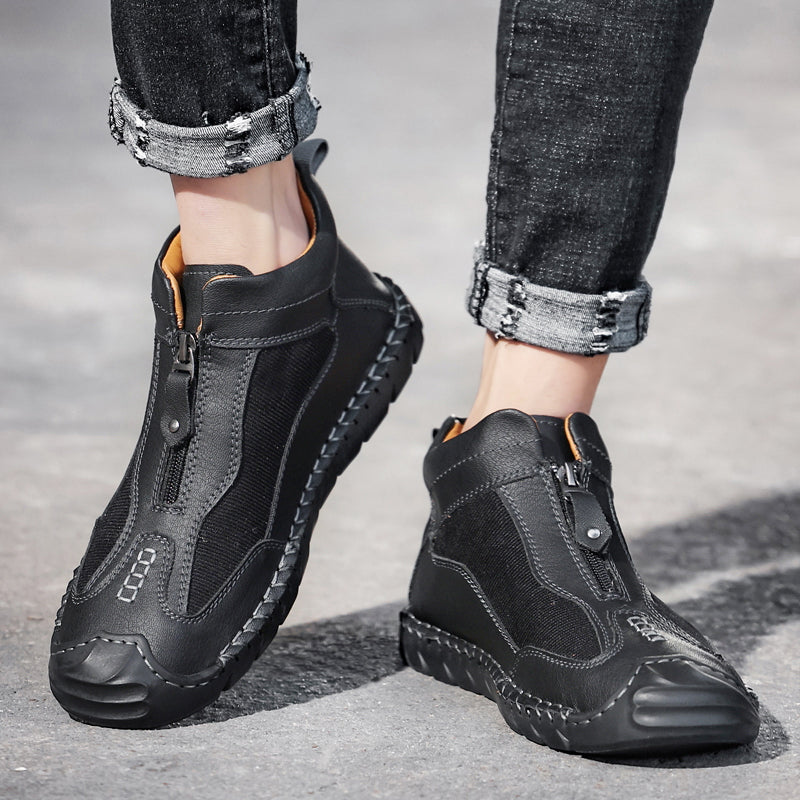 Men Vintage Hand Stitching Comfort Slip Resistant Soft Ankle Boots