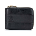 Bullcaptain Genuine Leather Trifold Wallet RFID Antimagnetic Vintage 11 Card Slots Coin Bag Wallet For Men
