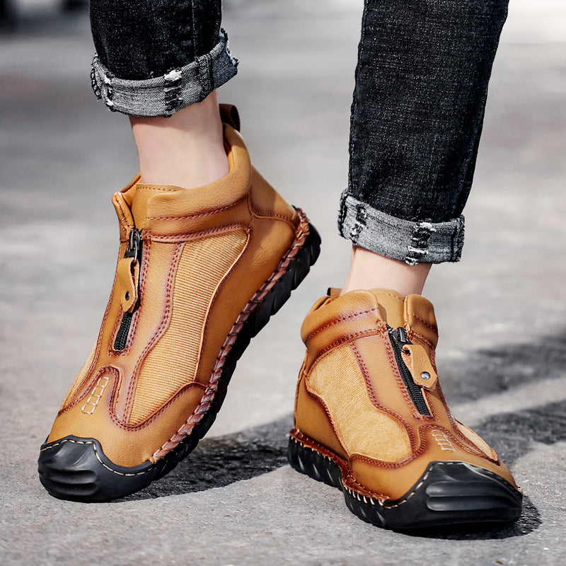 Men Vintage Hand Stitching Comfort Slip Resistant Soft Ankle Boots
