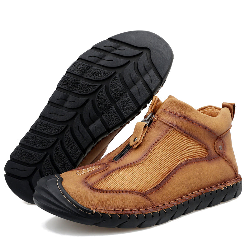 Men Vintage Hand Stitching Comfort Slip Resistant Soft Ankle Boots