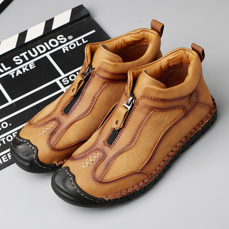 Men Vintage Hand Stitching Comfort Slip Resistant Soft Ankle Boots