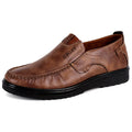 Men Large Size Retro Color Leather Soft Sole Casual Driving Shoes