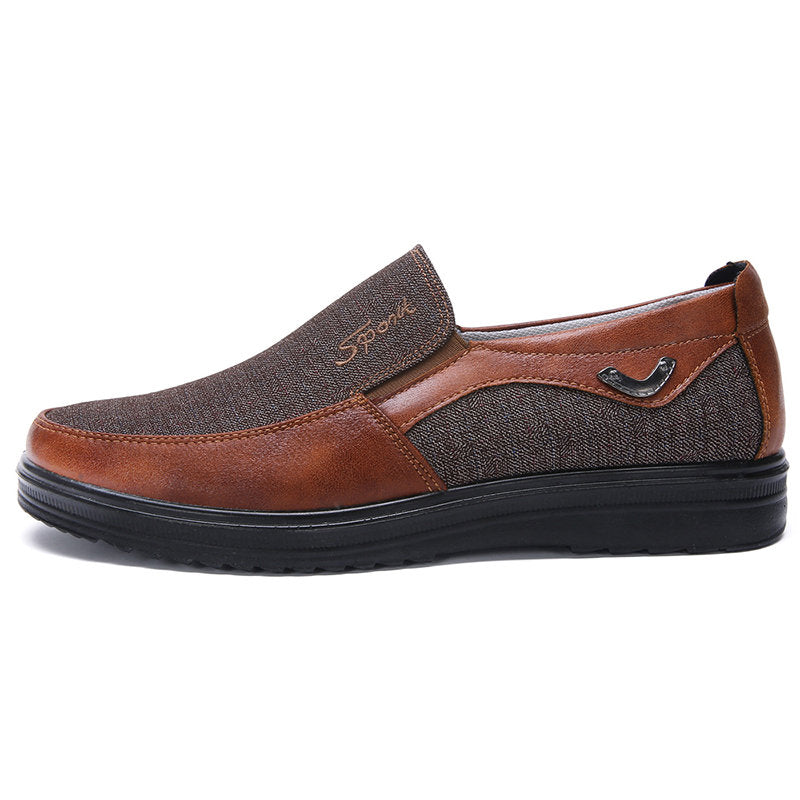 Men Splicing Old Beijing Style Slip On Casual Cloth Shoes