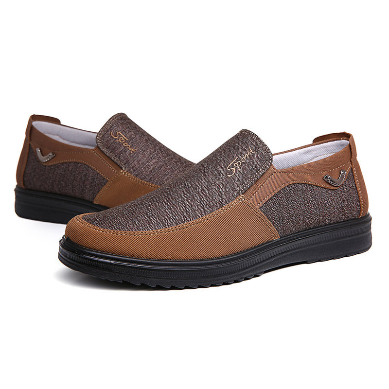 Men Splicing Old Beijing Style Slip On Casual Cloth Shoes