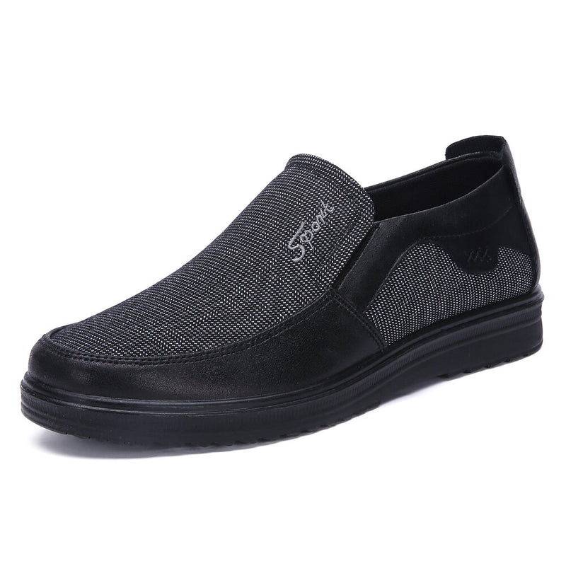 Men Splicing Old Beijing Style Slip On Casual Cloth Shoes