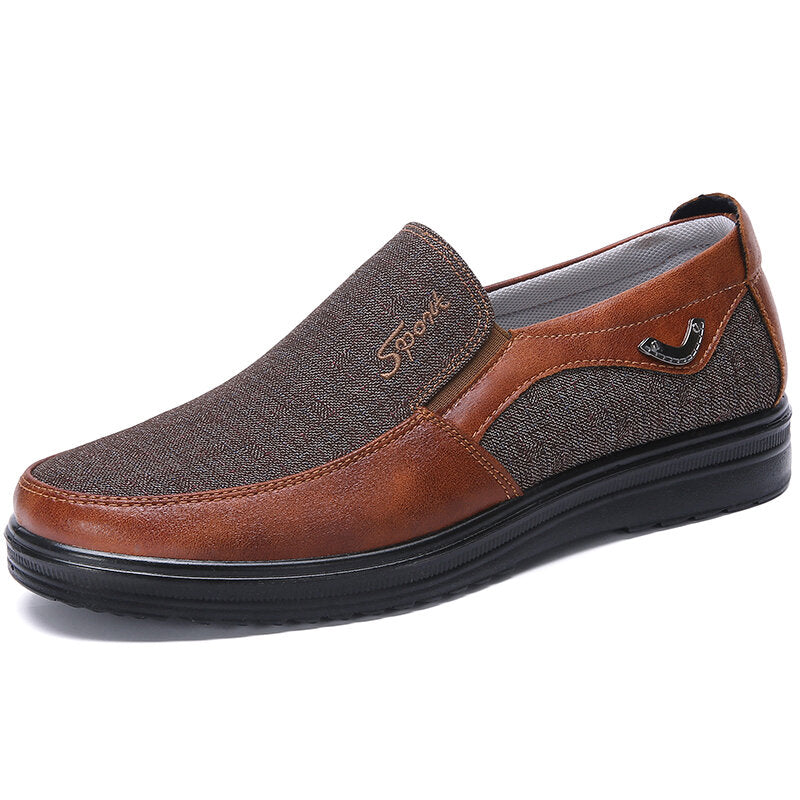 Men Splicing Old Beijing Style Slip On Casual Cloth Shoes